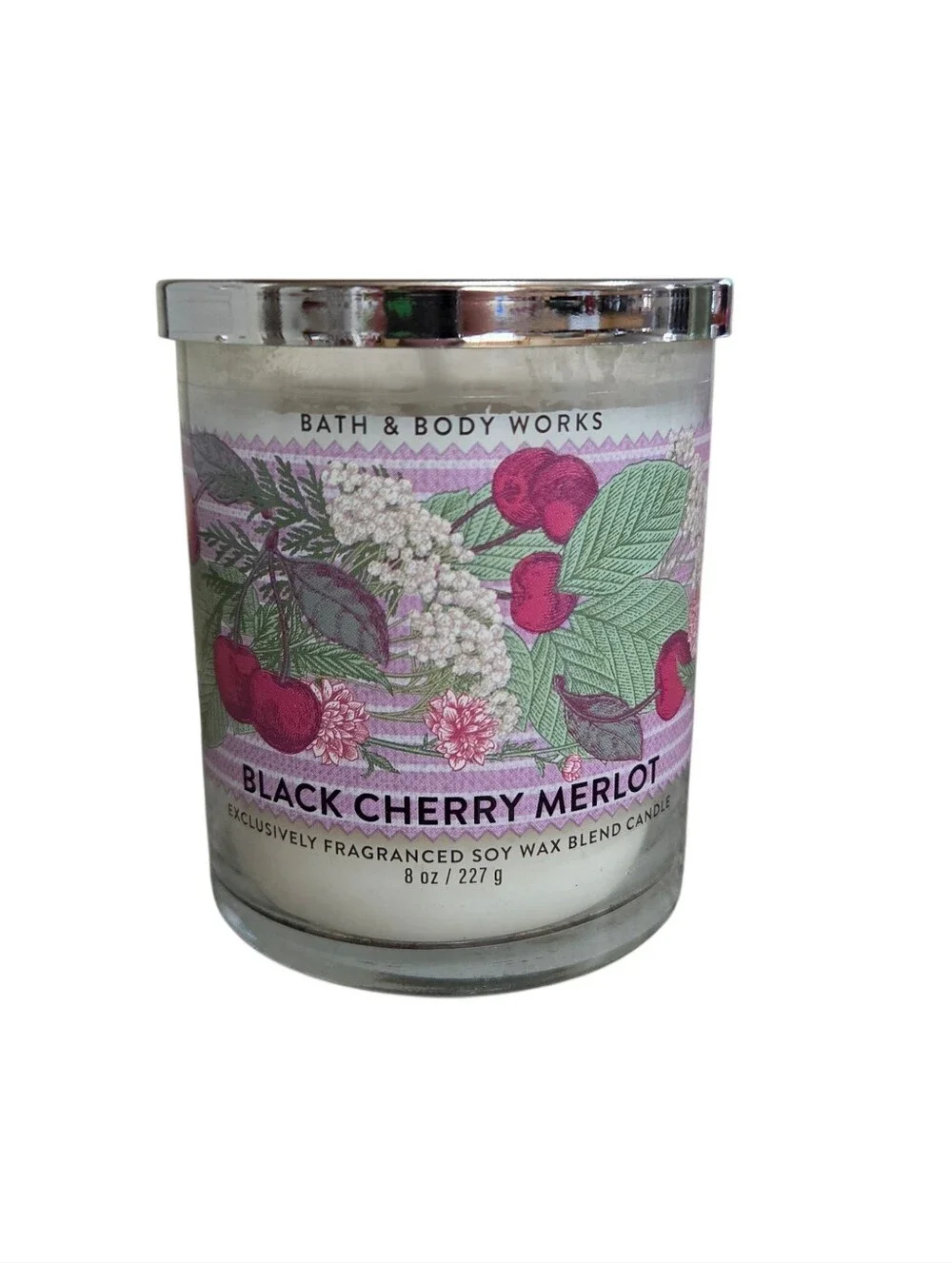 Bath & Body Works Black Cherry Merlot Single Wick Candle NEW
